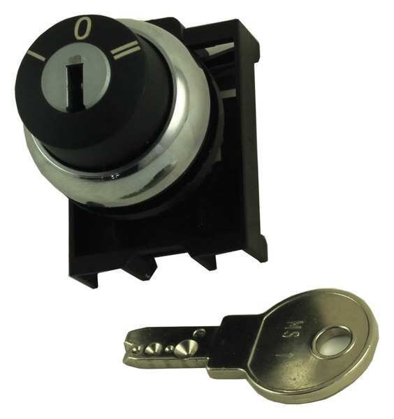 Non-Illum Selector Swtch, 22mm, 3 Pos, Keyd