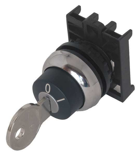 Non-Illum Selector Swtch, 22mm, 2 Pos, Keyd
