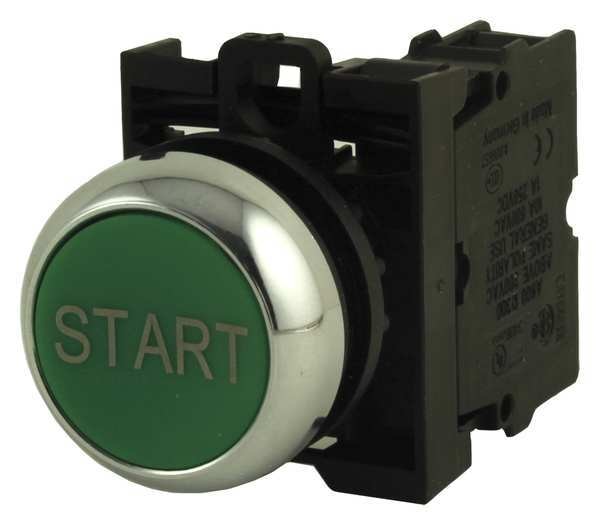 Non-Illuminated Push Button, 22 mm, 1NO, Green