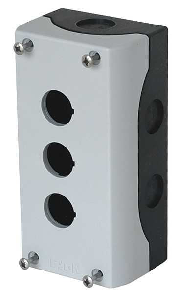 Pushbutton Enclosure, 3.15 in D, Plastic