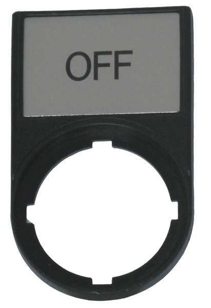 Legend Plate, Rectangular, Black