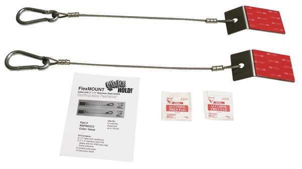 Flex Mount Fastener, Silver, 200 lb.
