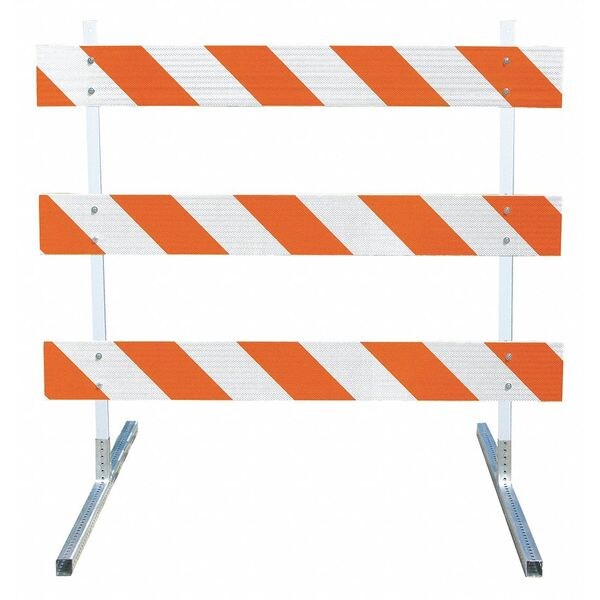 Barricade, Type III, PP/Telspr, 8 ft., DS EG