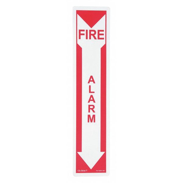Fire Alarm Arrow, Red On PL, 4