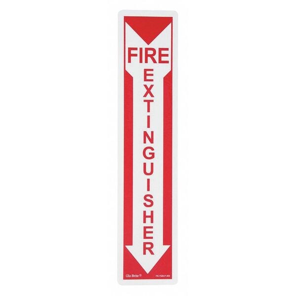 Fire Extinguisher Arrow, Red On PL, 4