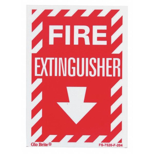 Fire Exit w/Arrow, Red/PL, 5