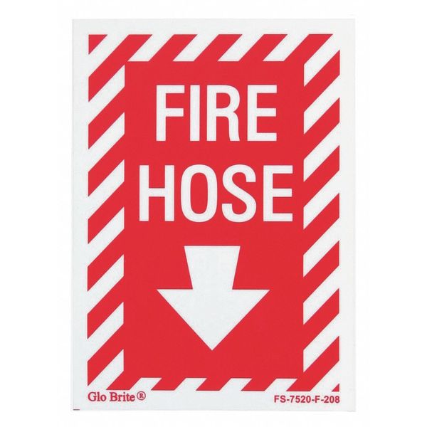 Fire Hose Down Arrow, Red w/PL, 5