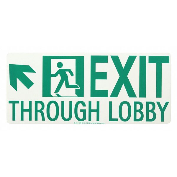 Lobby Exit Running Man Upper Left Arrow