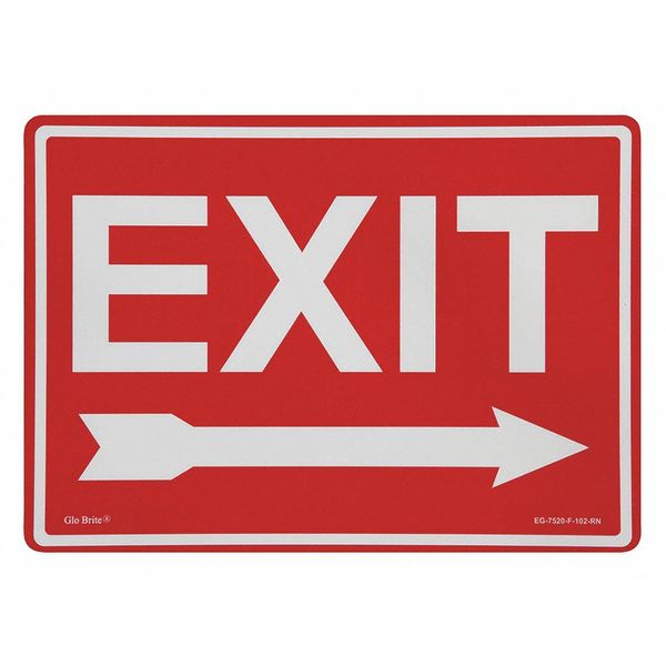 Exit Right Arrow, Red ON PL, 14