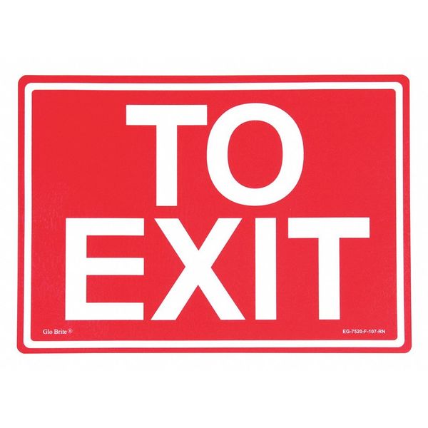 To Exit, Red w/PL, 14