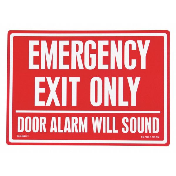 Emergency Exit Alarm, Red w/PL, 14