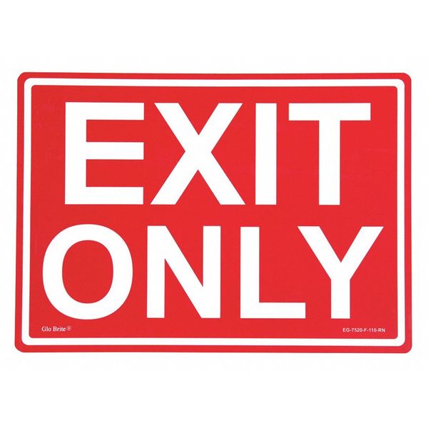 Exit Only, Red w/PL, 14