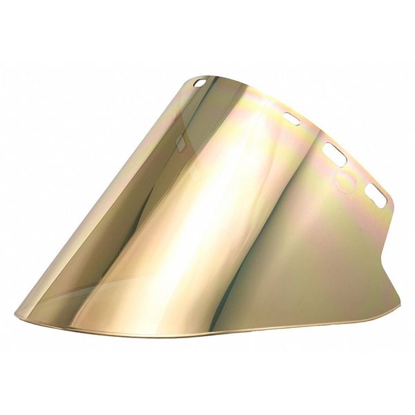 Faceshield, Metalized, Gold/Clr, Poly
