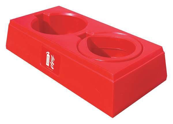 Fire Extngushr Stand, (2) 10lb or 20lb FE, Height: 13 in
