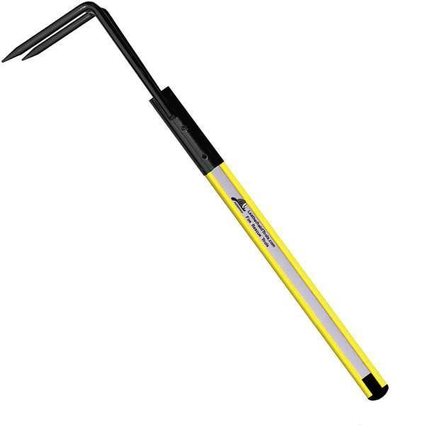 Rubbish Hook, 8 ft. Dog Bone Pole, HiViz Yellow