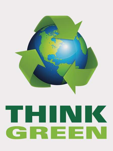 Poster, Think Green, 18 x 24 In.