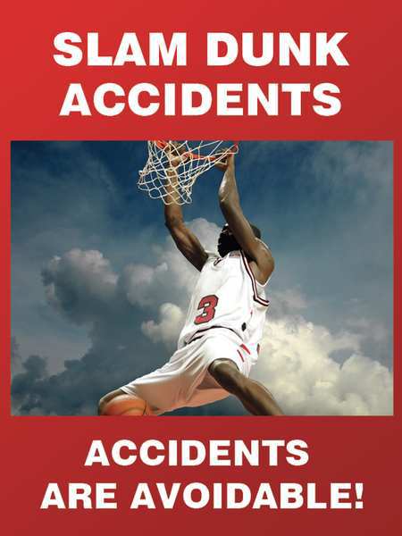 Poster, Slam Dunk Accidents, 18 x 24 In.