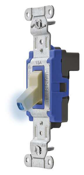 Illminatd Wall Swtch, 1-Pole, 15A, 120/277V