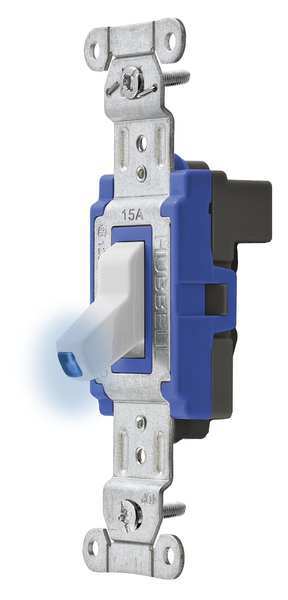 Illminatd Wall Swtch, 1-Pole, 15A, 120/277V