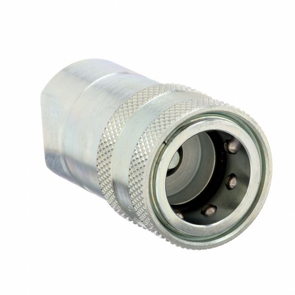 Hydraulic Quick Connect Hose Coupling, Steel Body, Sleeve Lock, 3/8