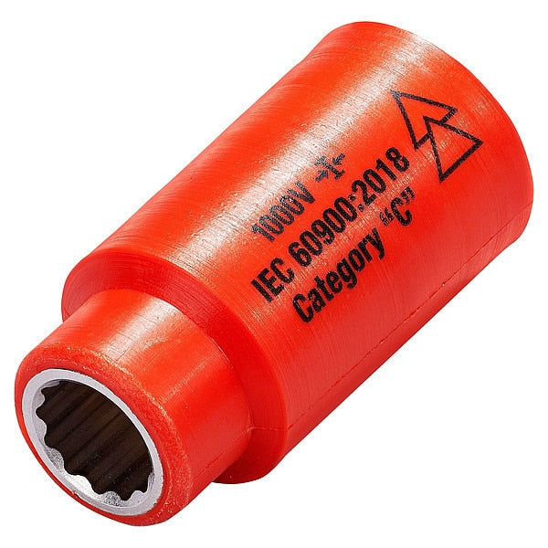 3/8 in Drive Insulated Socket 3/8 in, 12 pt, SAE