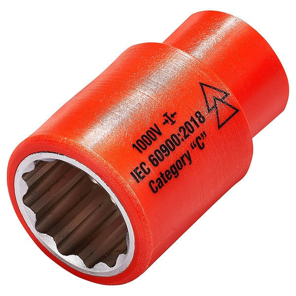 3/8 in Drive Insulated Socket 3/4 in, 12 pt, SAE