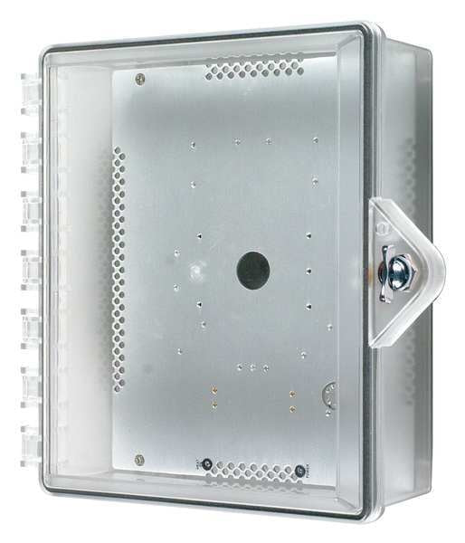 Enclosure, Clear, Polycarbonate, Thumb Lock 4-13/16