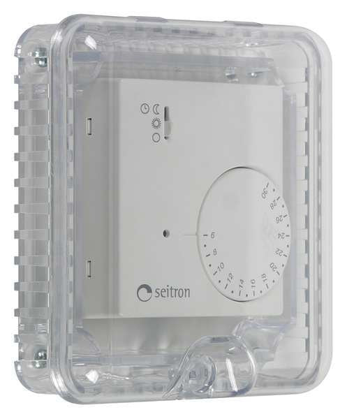 Flush Mount Clear Poly Small Thermostat Protector 4