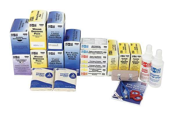 Bulk First Aid Kit Refill, Cardboard, 100 Person