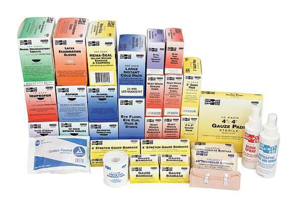 Bulk First Aid Kit Refill, Cardboard, 150 Person