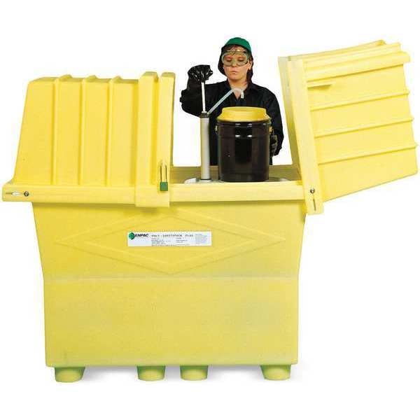 Spill Containment with Drain, 1200 lb.