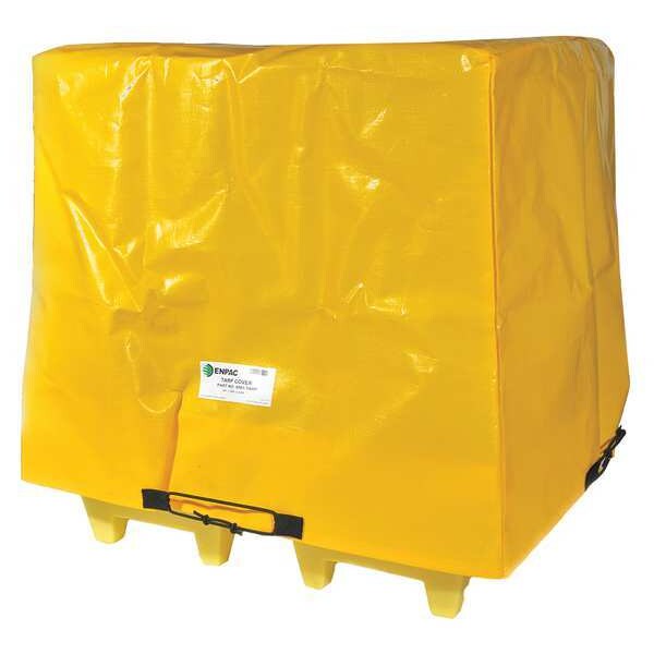 Tarp Cover, 57inLx57inWx44inH, PVC, Yellow