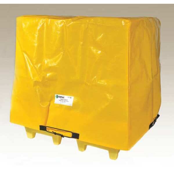Tarp Cover, 57inLx57inWx44inH, PVC, Yellow