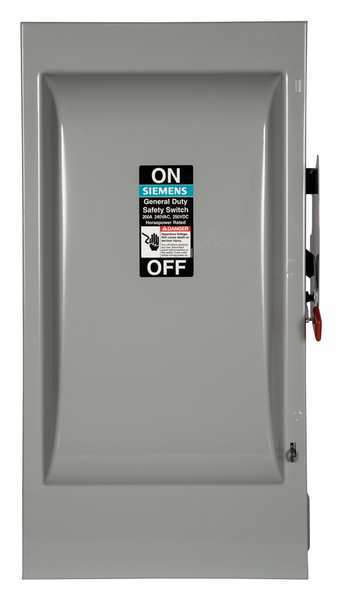 Nonfusible Safety Switch, General Duty, 240V AC, 3PST, 200 A, NEMA 1