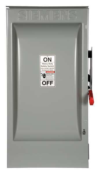 Fusible Safety Switch, Heavy Duty, 240V AC, 3PST, 200 A, NEMA 3R
