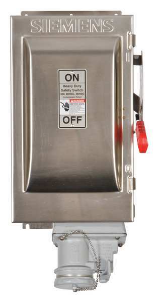 Nonfusible Safety Switch, Heavy Duty, 600V AC, 3PST, 30 A, NEMA 4