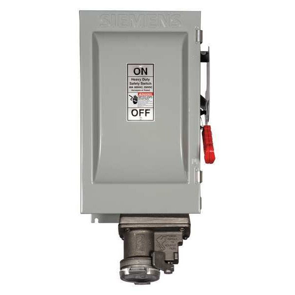 Nonfusible Safety Switch, Heavy Duty, 600V AC, 3PST, 60 A, NEMA 12