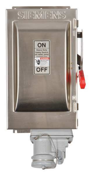 Nonfusible Safety Switch, Heavy Duty, 600V AC, 3PST, 100 A, NEMA 4