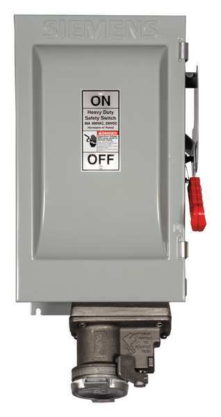 Nonfusible Safety Switch, Heavy Duty, 600V AC, 3PST, 100 A, NEMA 12
