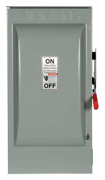 Nonfusible Safety Switch, Heavy Duty, 600V AC, 3PST, 200 A, NEMA 3R