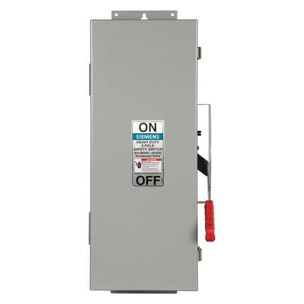 Nonfusible Safety Switch, Heavy Duty, 600V AC, 6PST, 30 A, NEMA 12