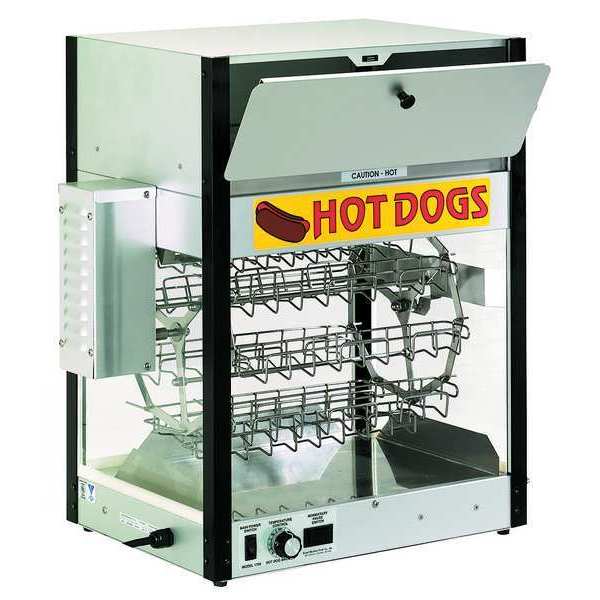Hot Dog Broiler, Up to 36 Hot Dogs, 120V