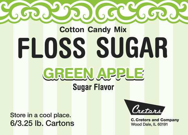 Cotton Candy Green Apple Mix, 3-1/4lb, PK6