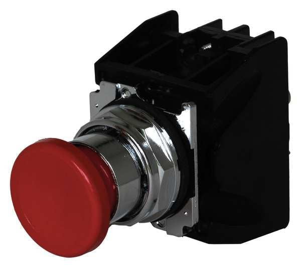 Hazardous Location Push Button with Contacts, 30 mm, 2 NC, 2 NO, Red