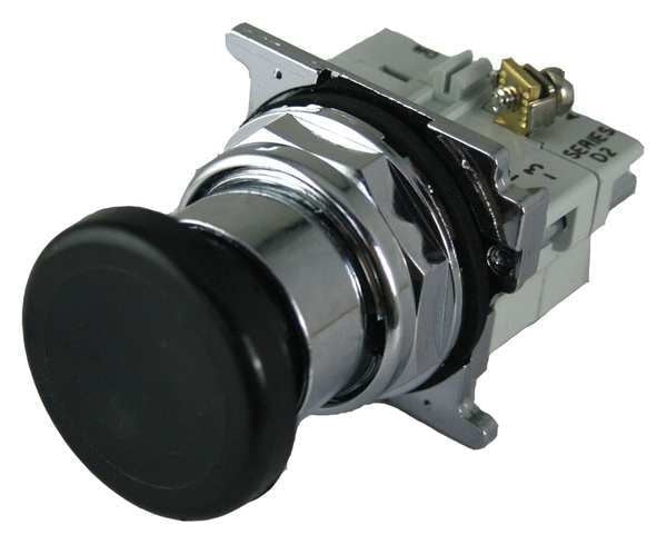 Hazardous Location Push Button with Contacts, 30 mm, 2 NC, 2 NO, Black