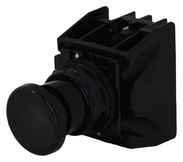 Hazardous Location Push Button with Contacts, 30 mm, 2 NC, 2 NO, Black