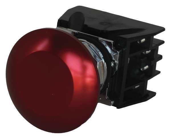 Hazardous Location Push Button with Contacts, 30 mm, 2 NC, 2 NO, Red