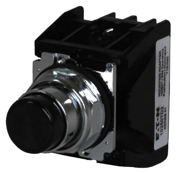 Hazardous Location Push Button with Contacts, 30 mm, 2 NC, 2 NO, Black