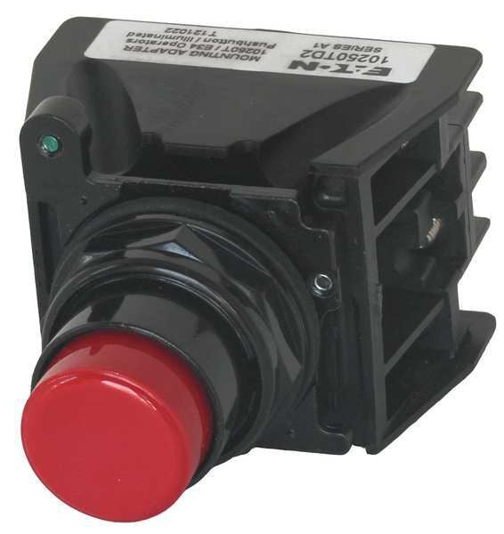 Hazardous Location Push Button with Contacts, 30 mm, 1 NC, 1 NO, Red