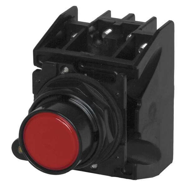 Hazardous Location Push Button with Contacts, 30 mm, 2 NC, 2 NO, Red